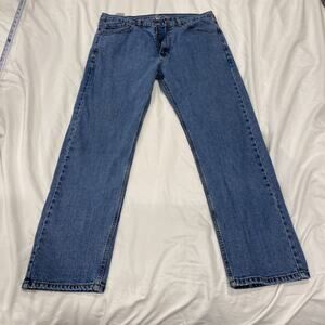 Levis Signature Gold Straight Jeans Mens Size 36x32 Blue Stretch Medium Wash